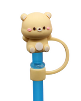 Sip with style and protect your drinks with Classic Brown Teddy Bear Silicone Straw Toppers. Fitting your standard style straws, especially the reusable types, these toppers will plug your straws and keep the elements out.